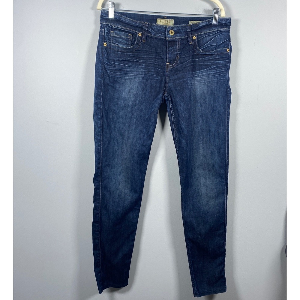 Guess Power Ultra Skinny Jeans Women's Size 30 Dark Wash Low Rise Stretch Denim